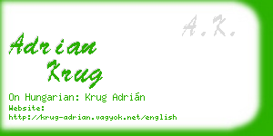 adrian krug business card